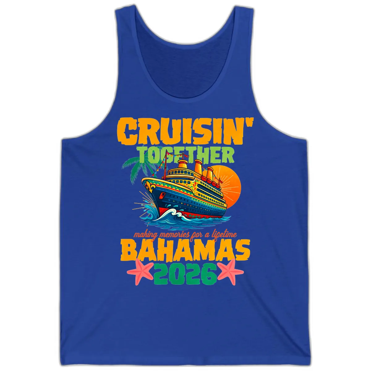 Bahamas 2026 Family Cruise Together Design Tank in True Royal