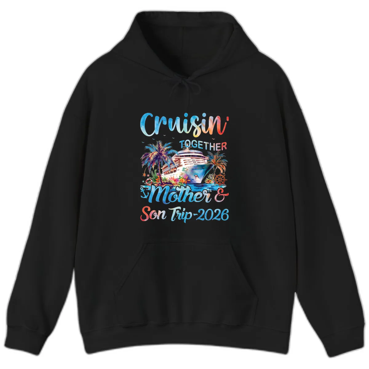 Cruisin' Together Mother and Son Trip 2026 Hoodie in Black