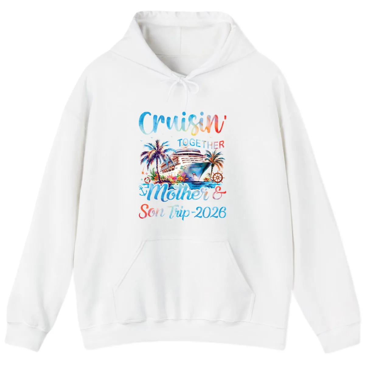 Cruisin' Together Mother and Son Trip 2026 Hoodie in White