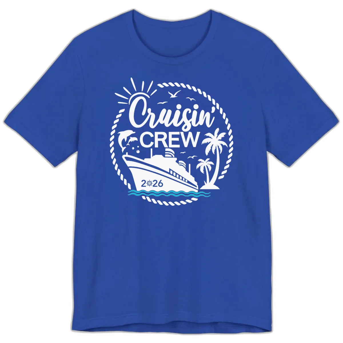 Cruisin' Crew 2026 Family Vacation Apparel Premium T-Shirt in True Royal
