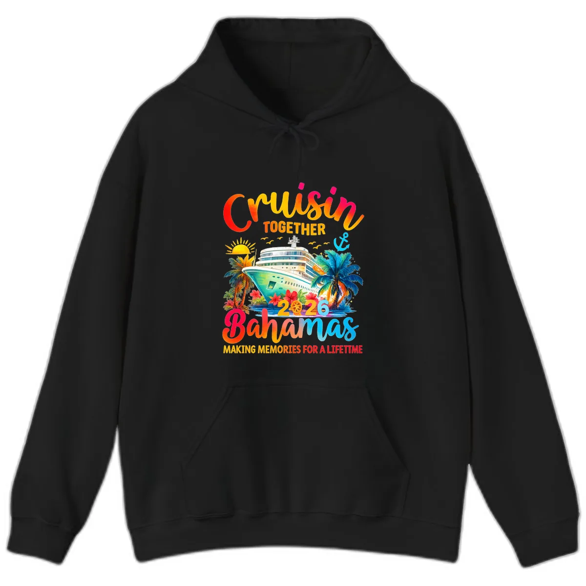 Cruisin Together Bahamas 2026 Family Cruise Hoodie in Black
