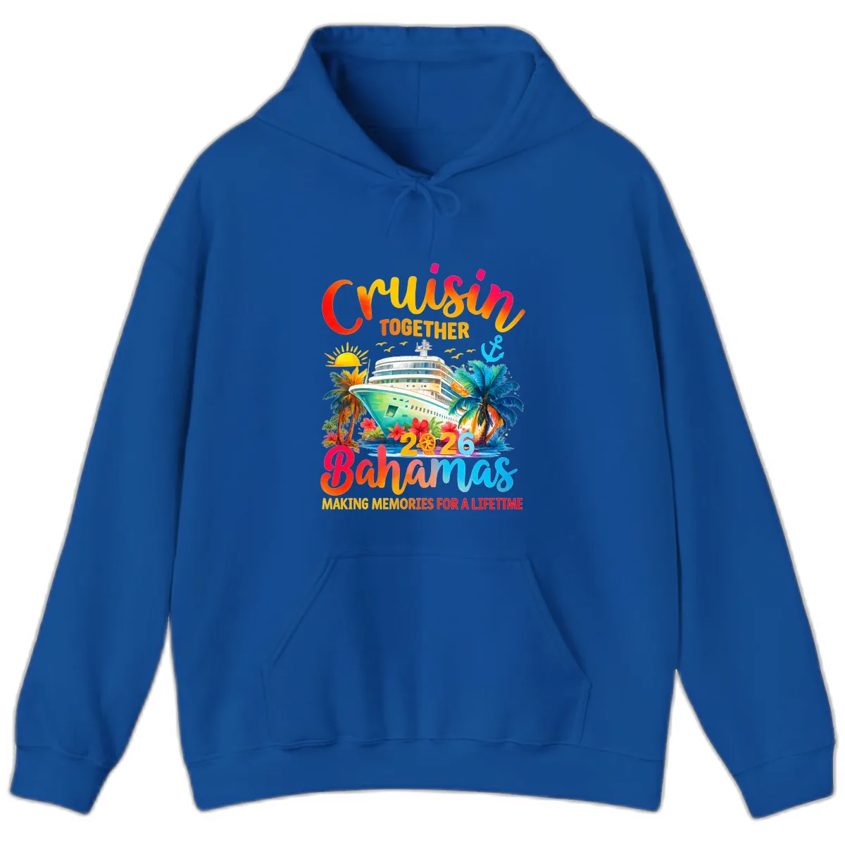 Cruisin Together Bahamas 2026 Family Cruise Hoodie in Royal