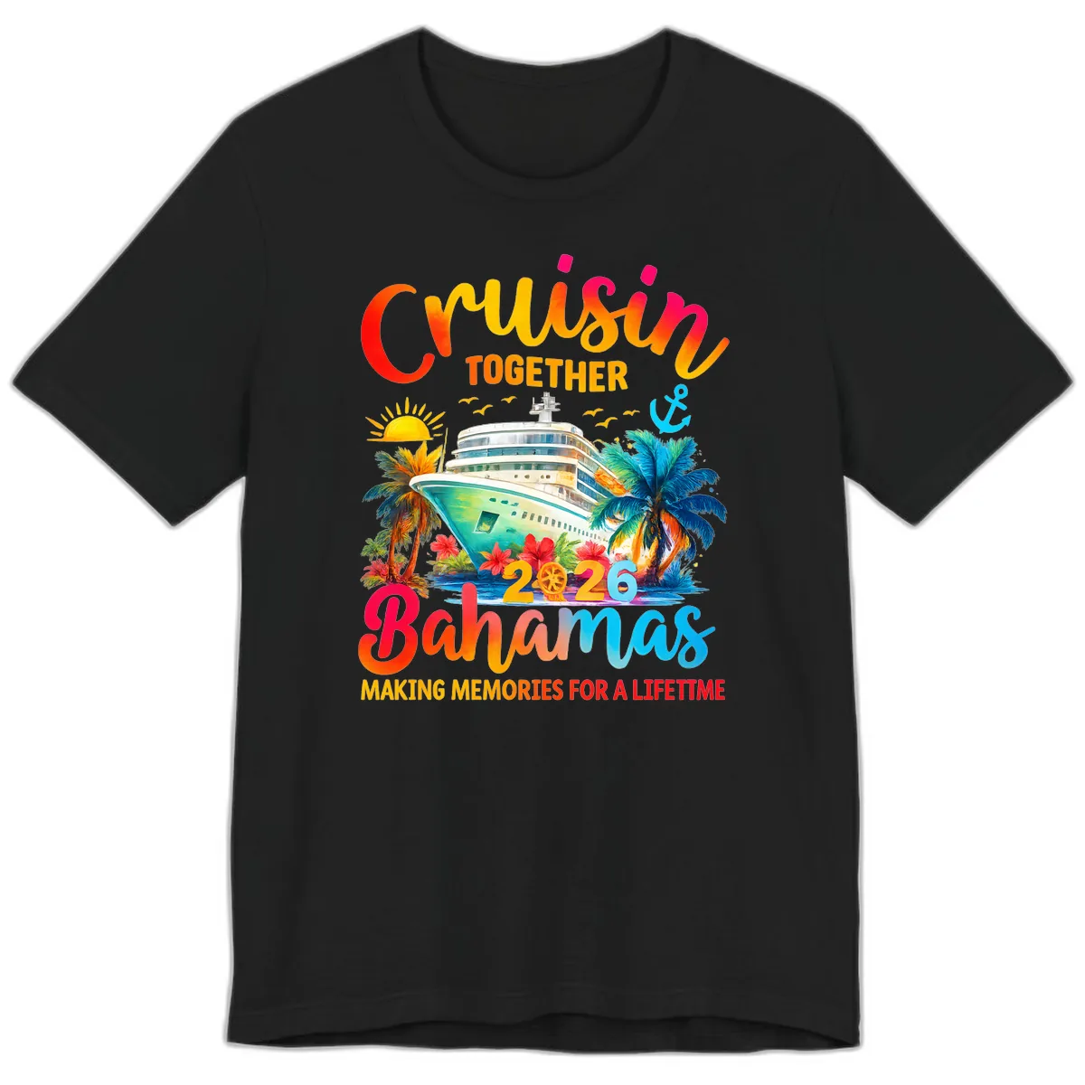 Cruisin Together Bahamas 2026 Family Cruise Premium T-Shirt in Black
