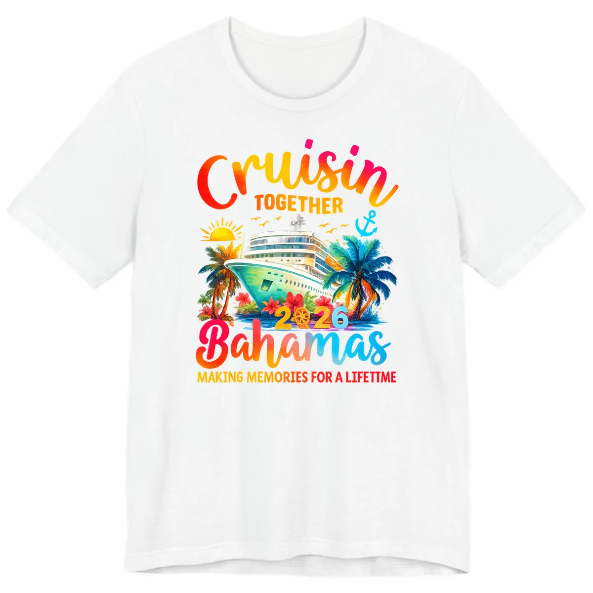 Cruisin Together Bahamas 2026 Family Cruise Premium T-Shirt in White
