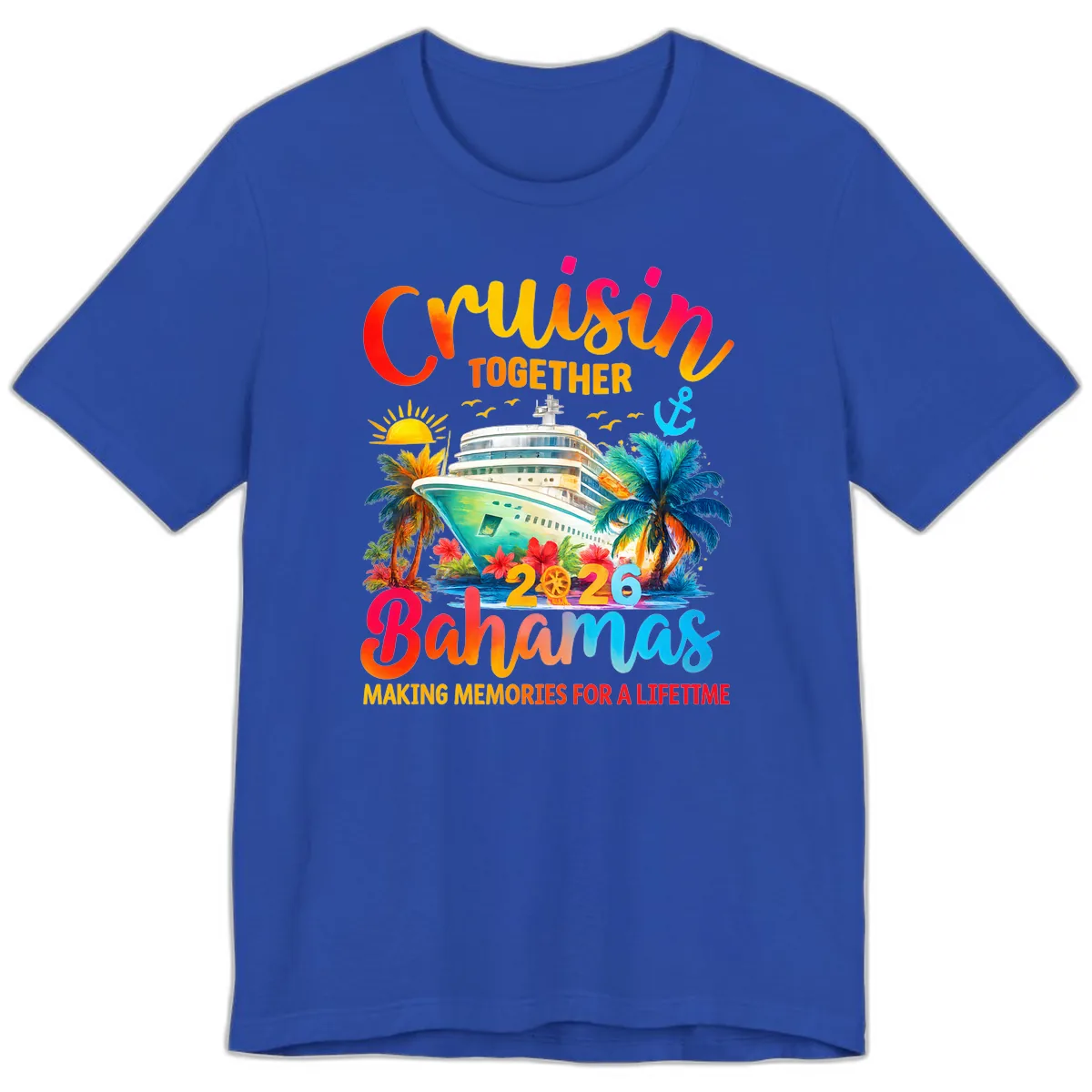 Cruisin Together Bahamas 2026 Family Cruise Premium T-Shirt in True Royal