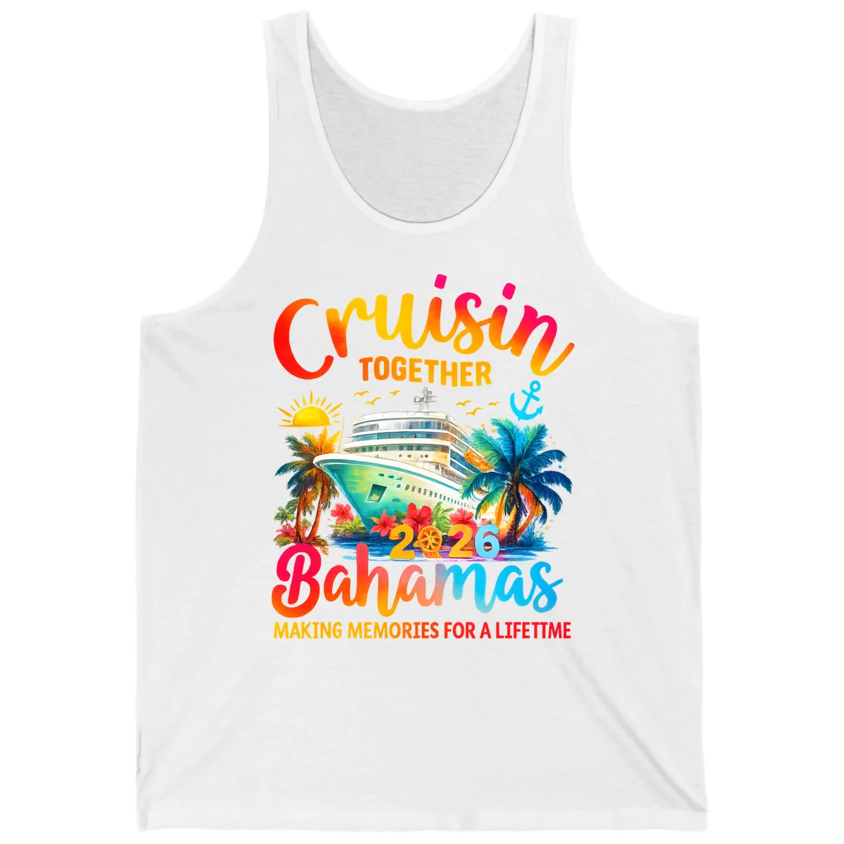 Cruisin Together Bahamas 2026 Family Cruise Tank in White