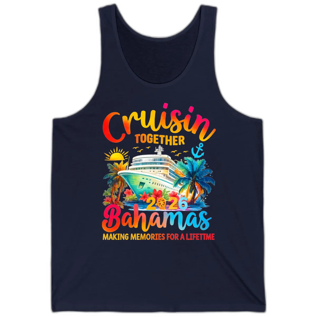 Cruisin Together Bahamas 2026 Family Cruise Tank in Navy