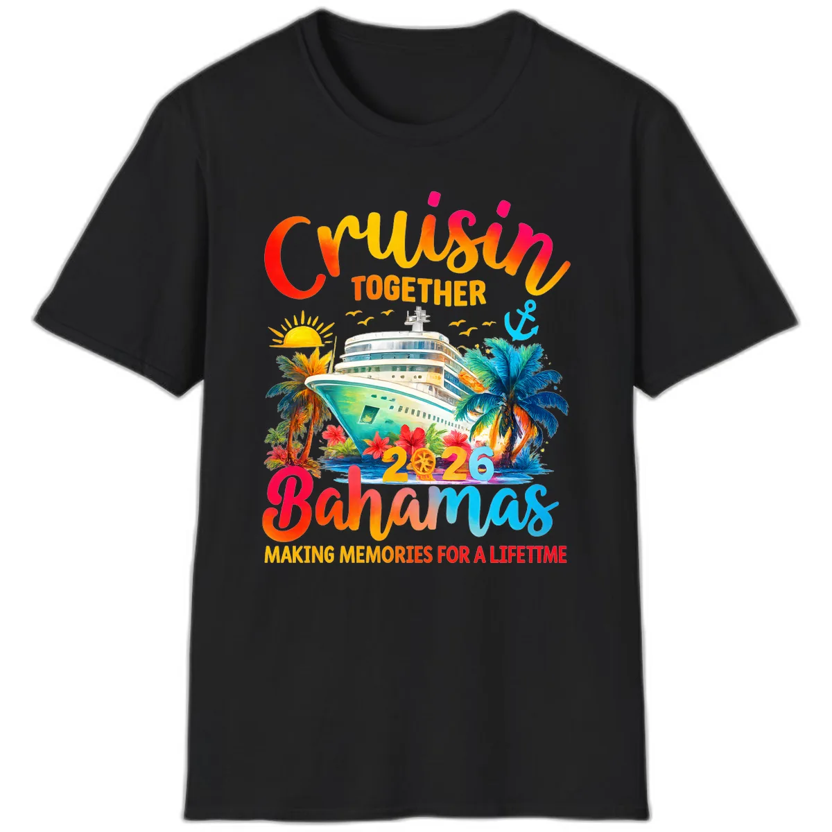 Cruisin Together Bahamas 2026 Family Cruise T-Shirt in Black