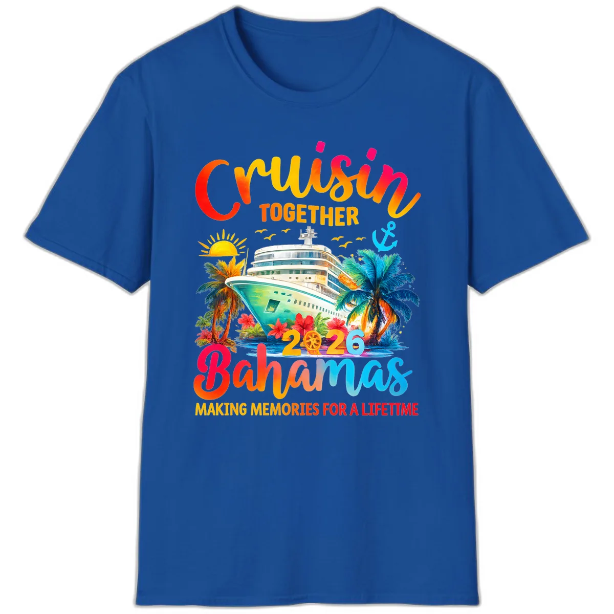 Cruisin Together Bahamas 2026 Family Cruise T-Shirt in Royal