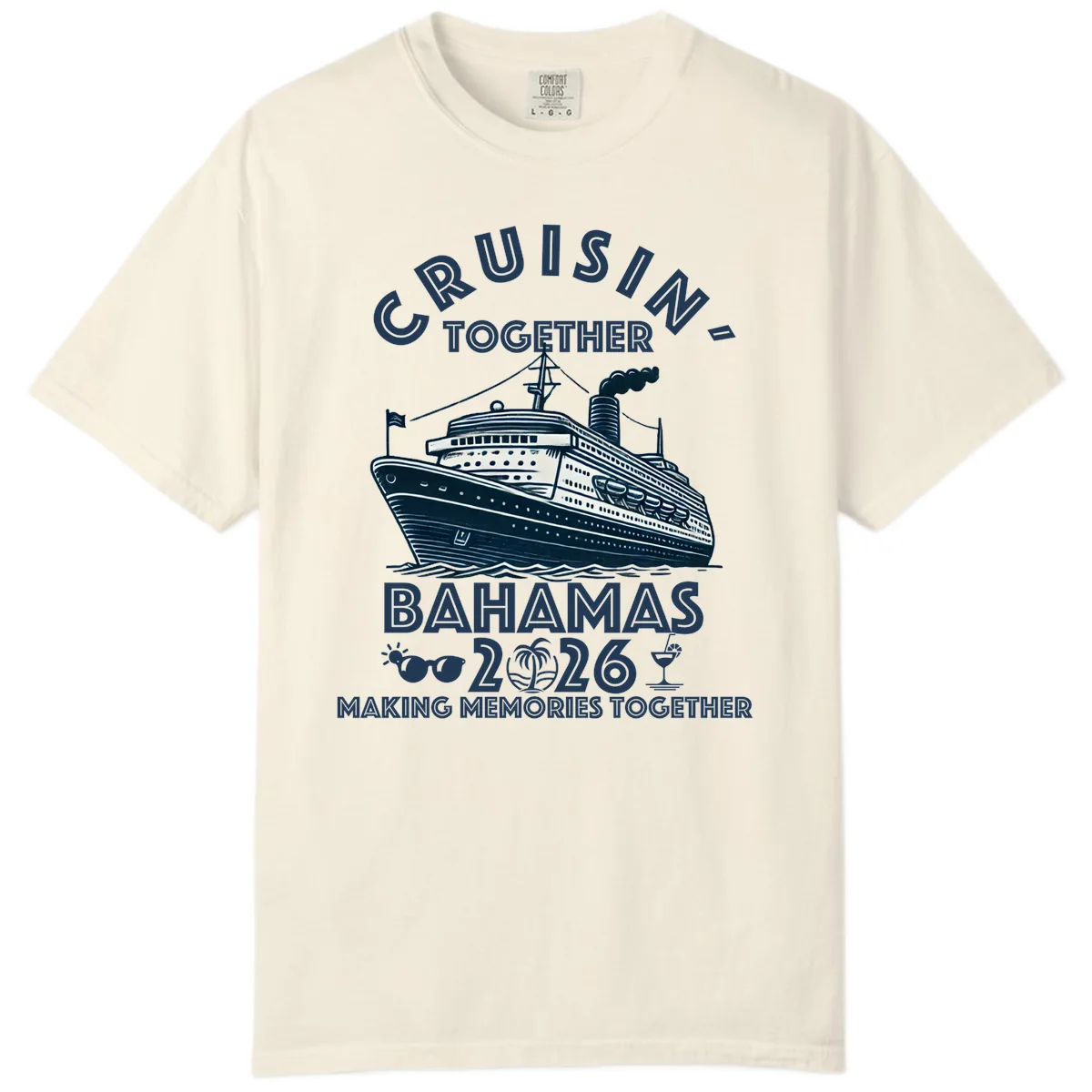 Family Cruisin' Together Bahamas 2026 Comfort Color in Ivory