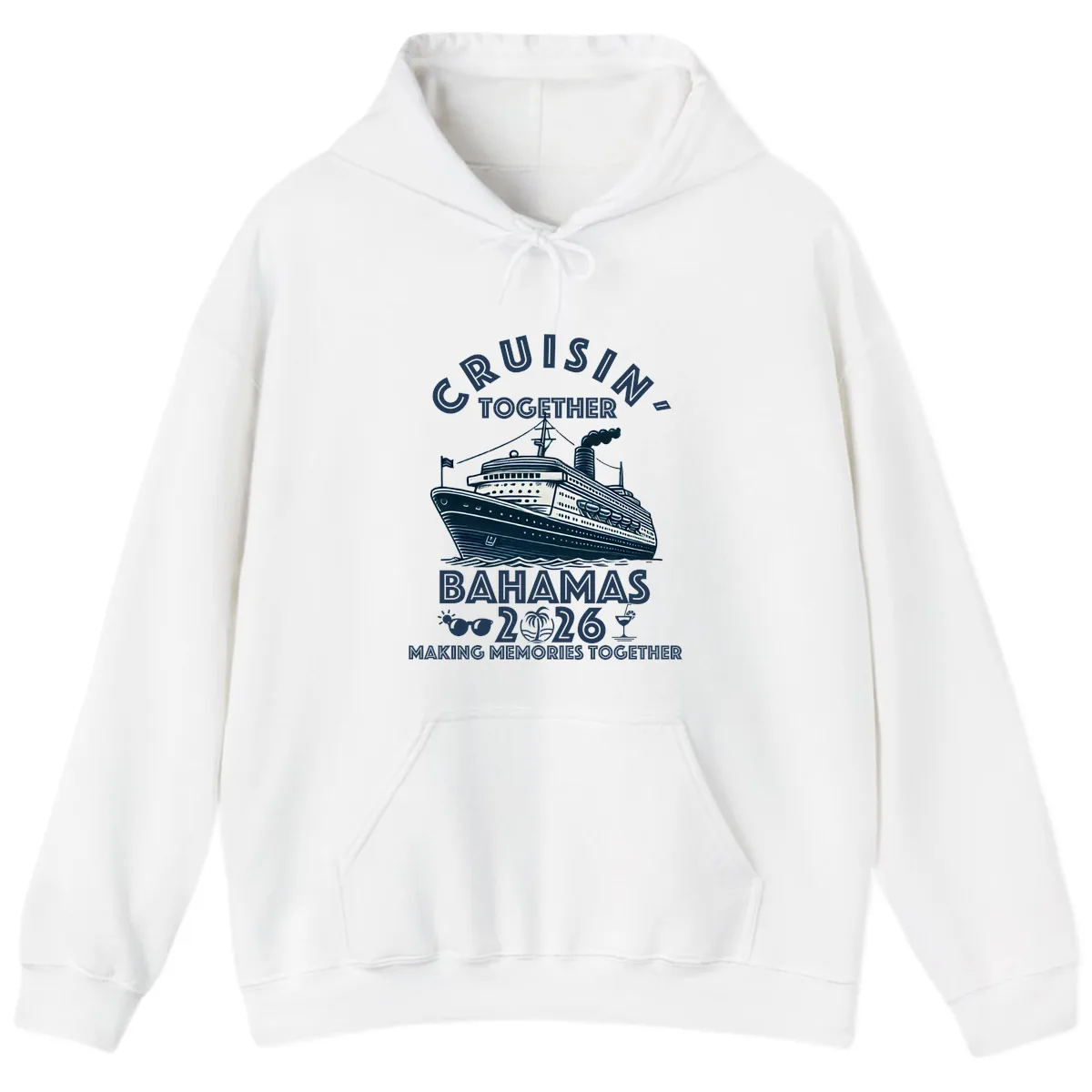 Family Cruisin' Together Bahamas 2026 Hoodie in White