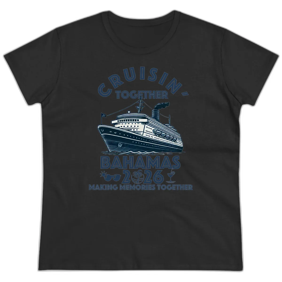 Family Cruisin' Together Bahamas 2026 Ladies Tee in Black