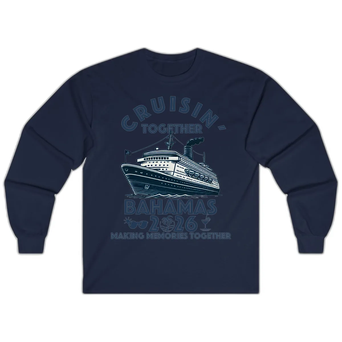 Family Cruisin' Together Bahamas 2026 Long Sleeve in Navy