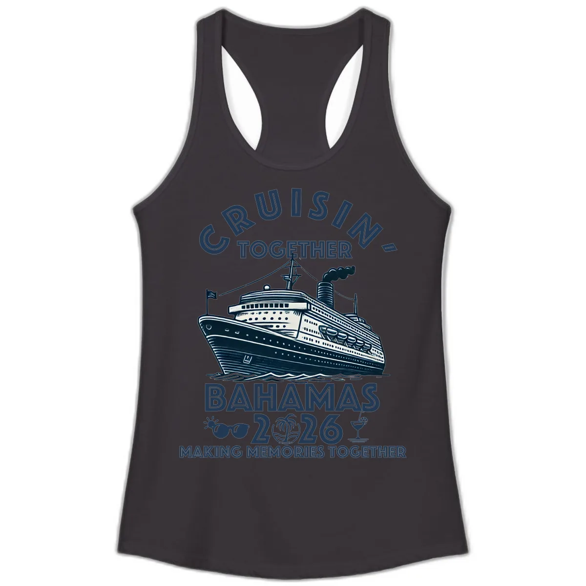 Family Cruisin' Together Bahamas 2026 Ladies Tank in Black