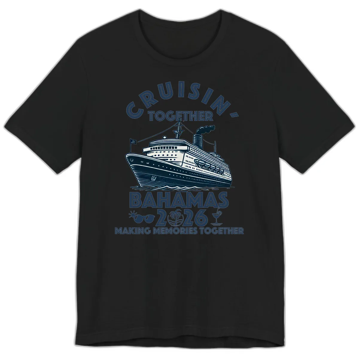 Family Cruisin' Together Bahamas 2026 Premium T-Shirt in Black
