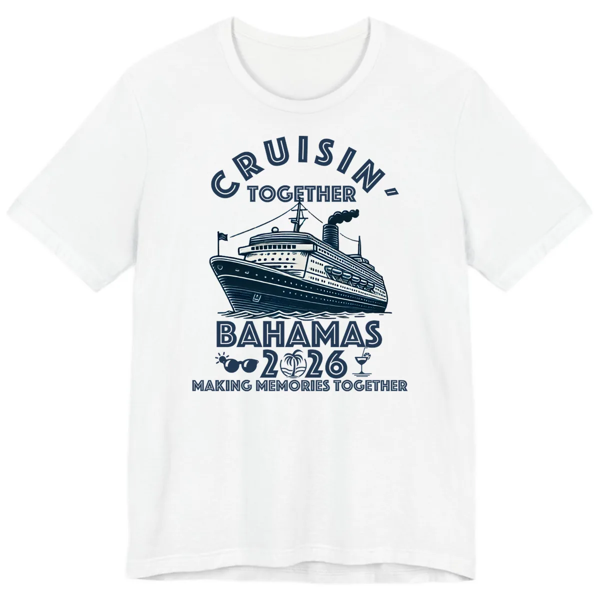 Family Cruisin' Together Bahamas 2026 Premium T-Shirt in White