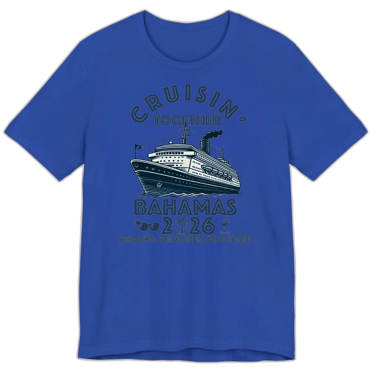 Family Cruisin' Together Bahamas 2026 Premium T-Shirt in True Royal