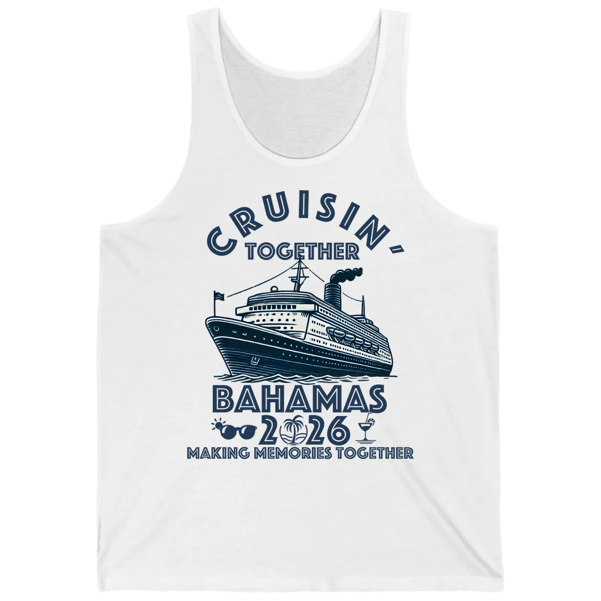 Family Cruisin' Together Bahamas 2026 Tank in White