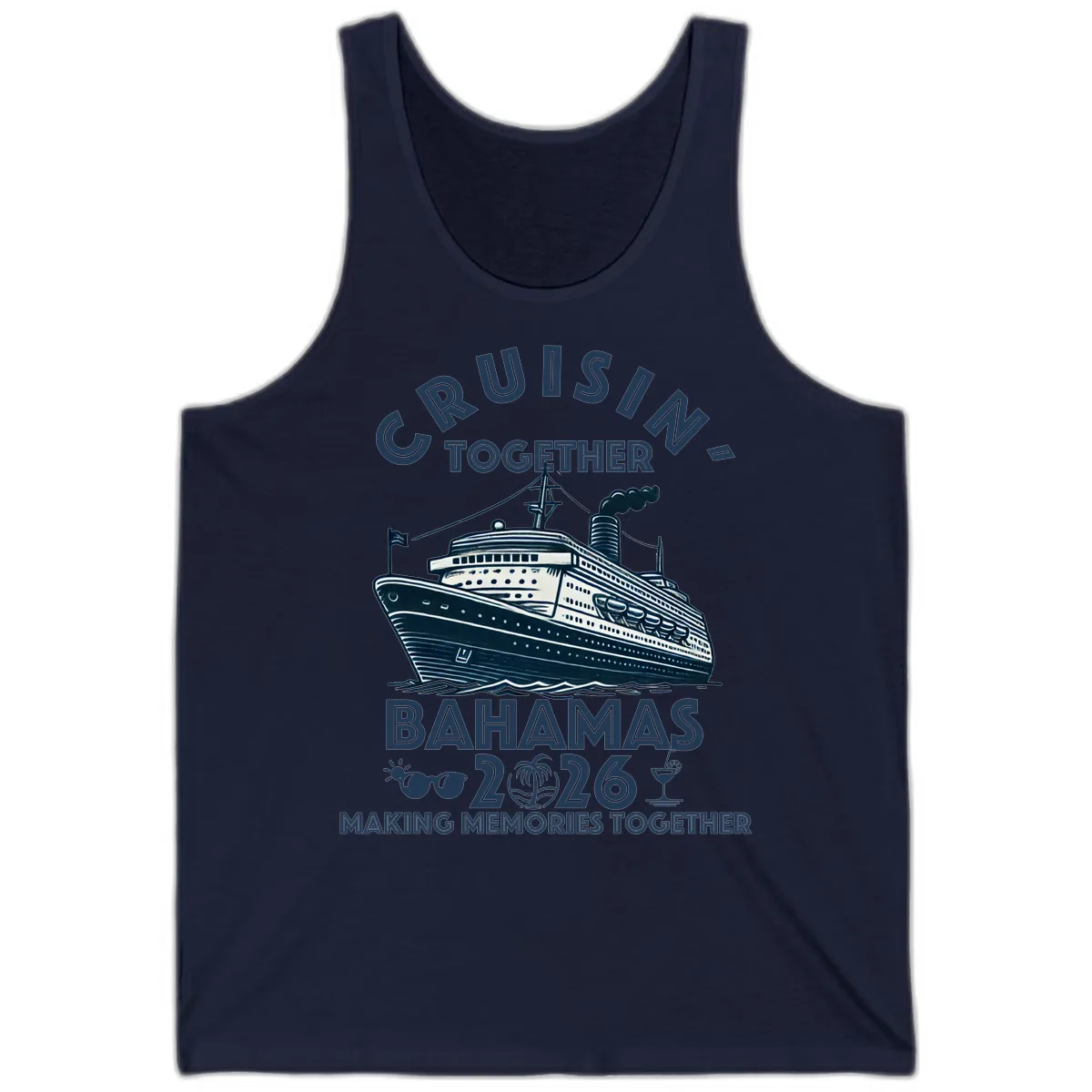 Family Cruisin' Together Bahamas 2026 Tank in Navy