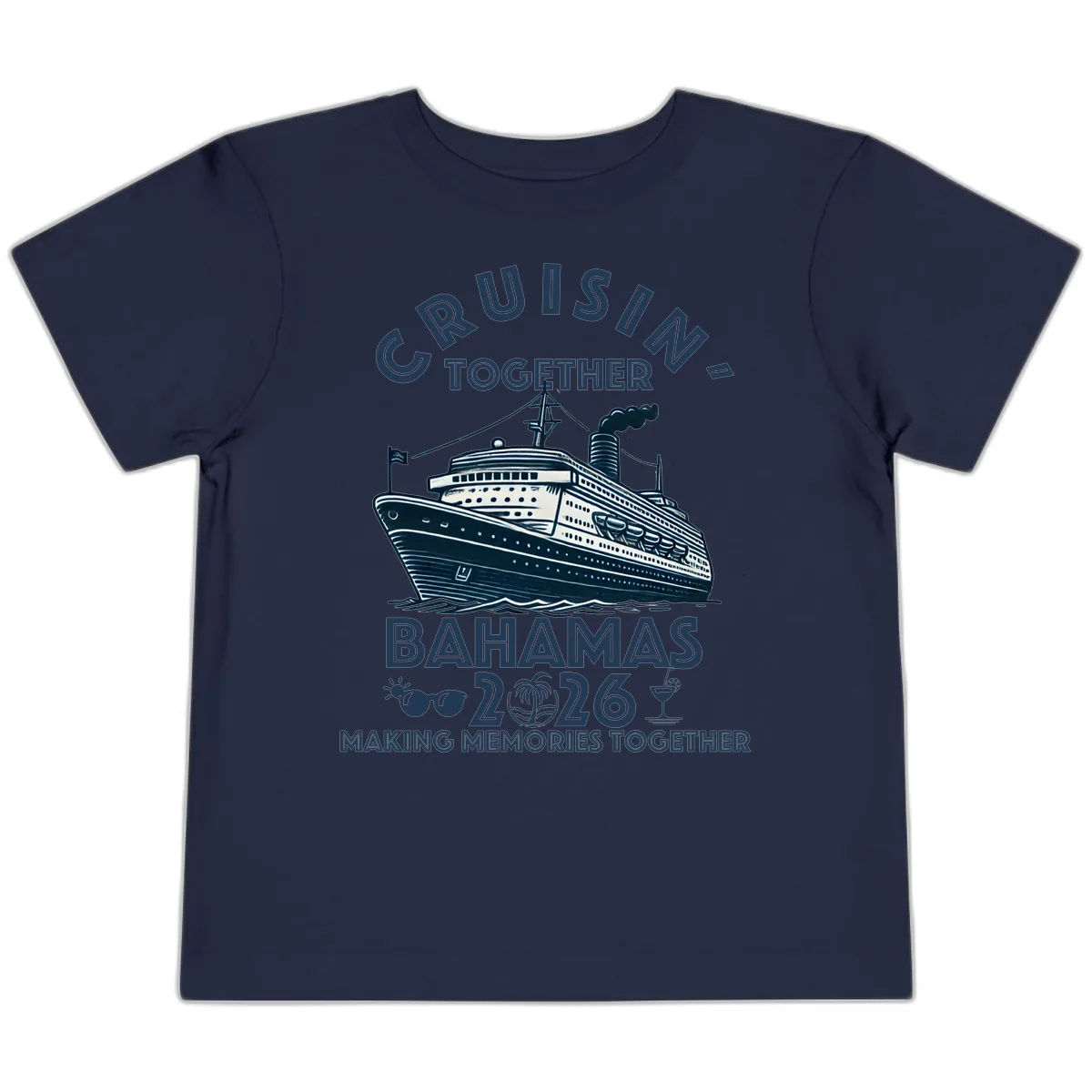 Family Cruisin' Together Bahamas 2026 Toddler T-Shirt in Navy