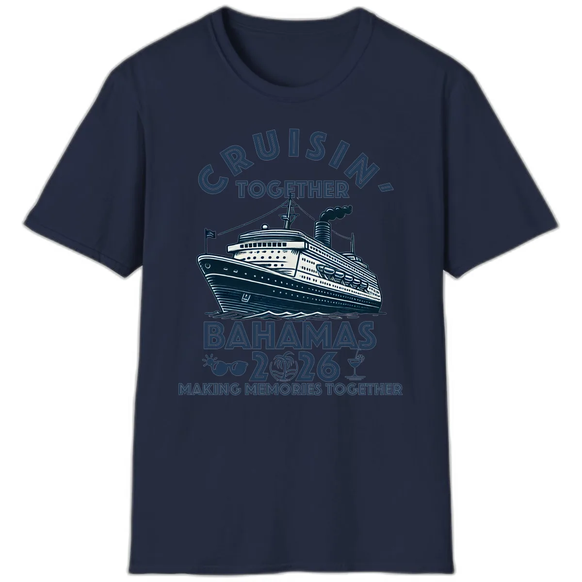 Family Cruisin' Together Bahamas 2026 T-Shirt in Navy
