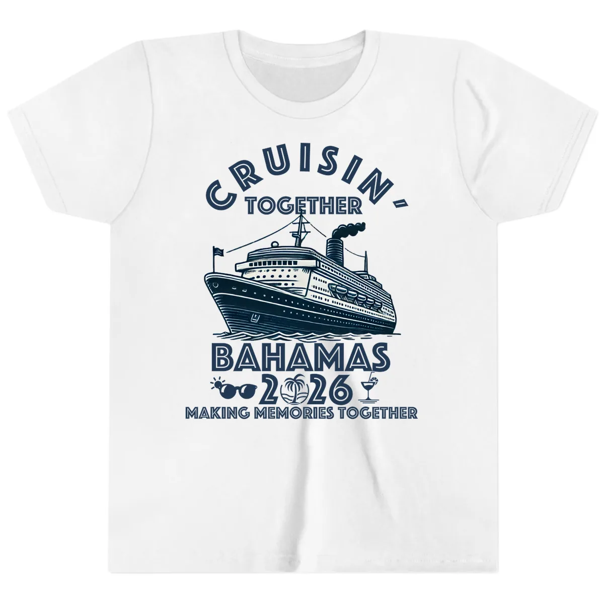 Family Cruisin' Together Bahamas 2026 Youth T-Shirt in White