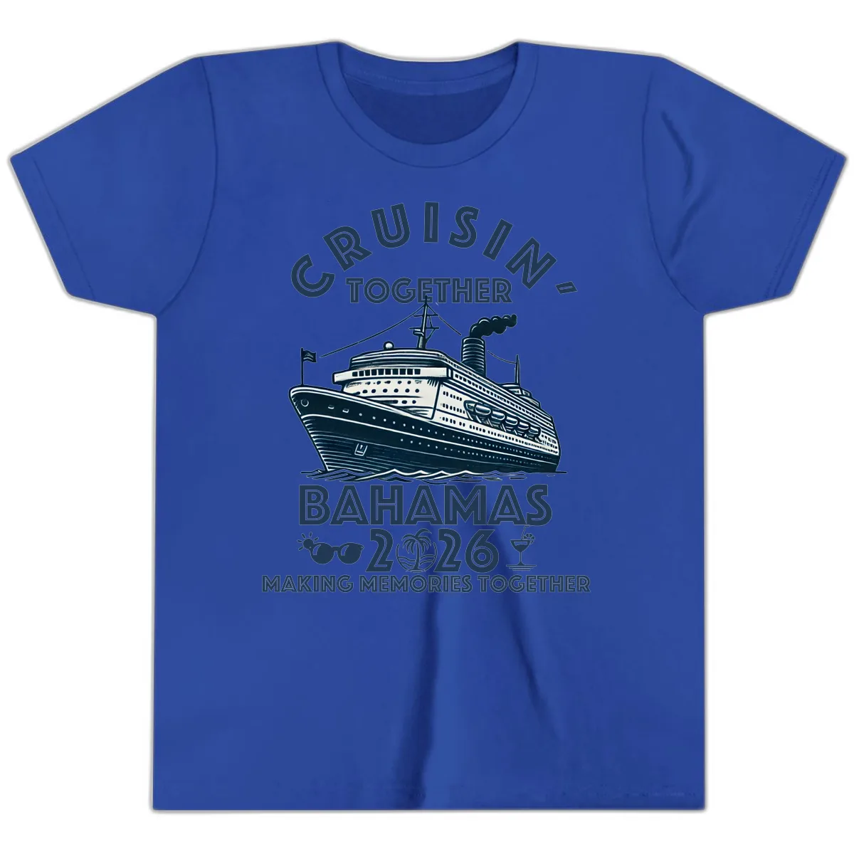 Family Cruisin' Together Bahamas 2026 Youth T-Shirt in True Royal