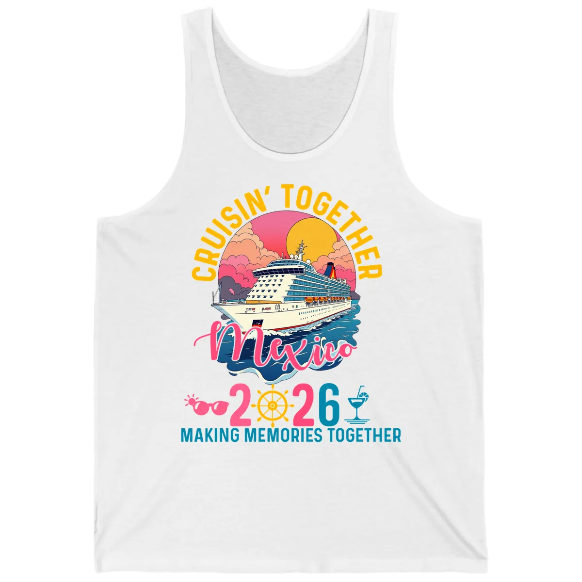Cruisin' Together Mexico 2026 Family Cruise Tank in White