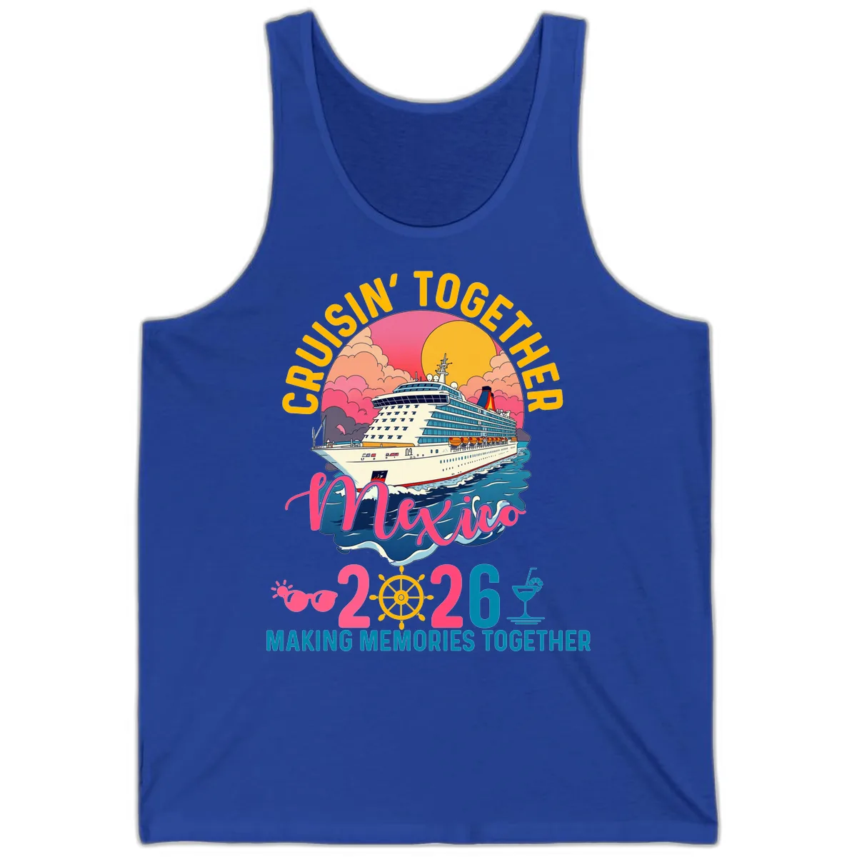 Cruisin' Together Mexico 2026 Family Cruise Tank in True Royal