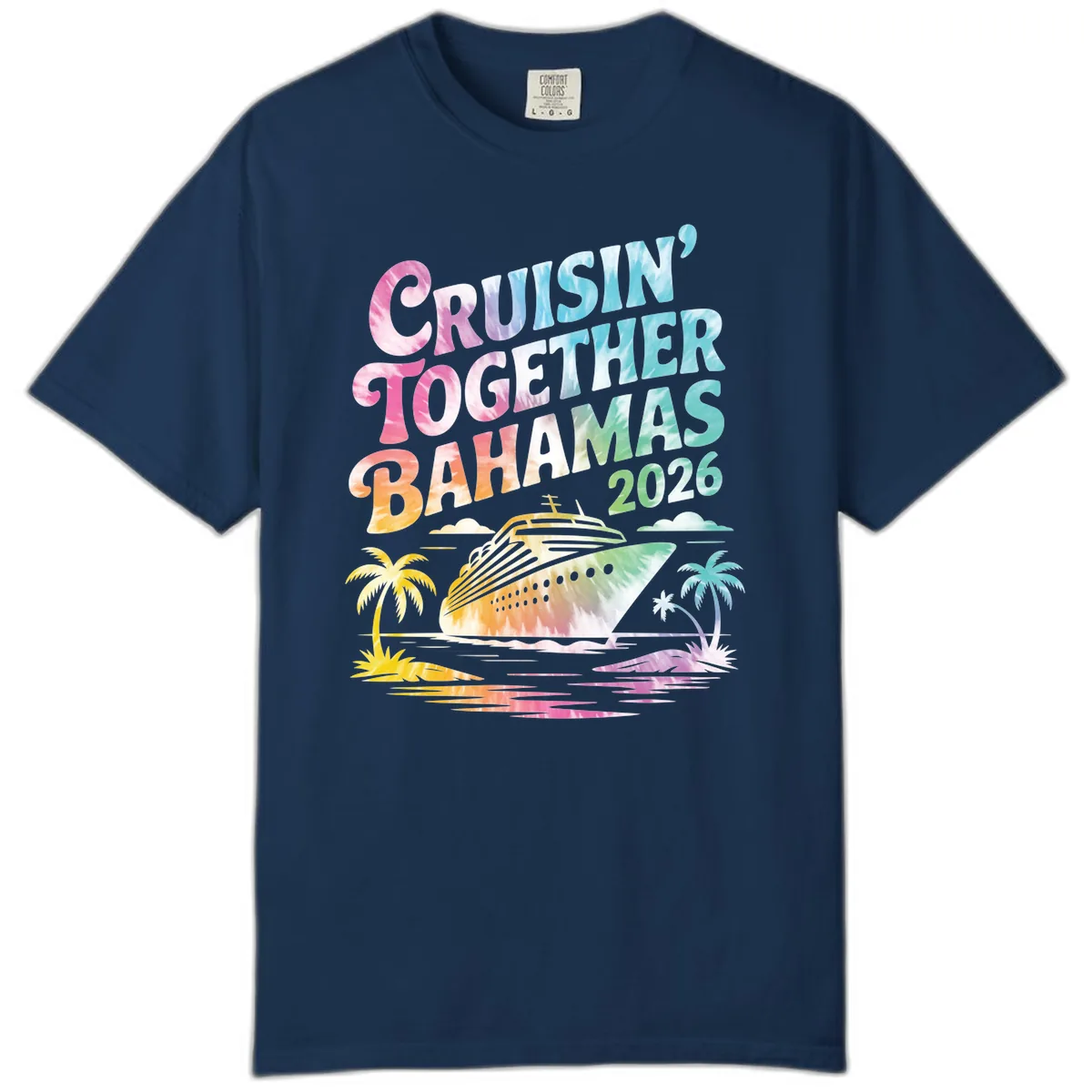 Cruisin' Together Bahamas 2026 Family Vacation Comfort Color in Navy