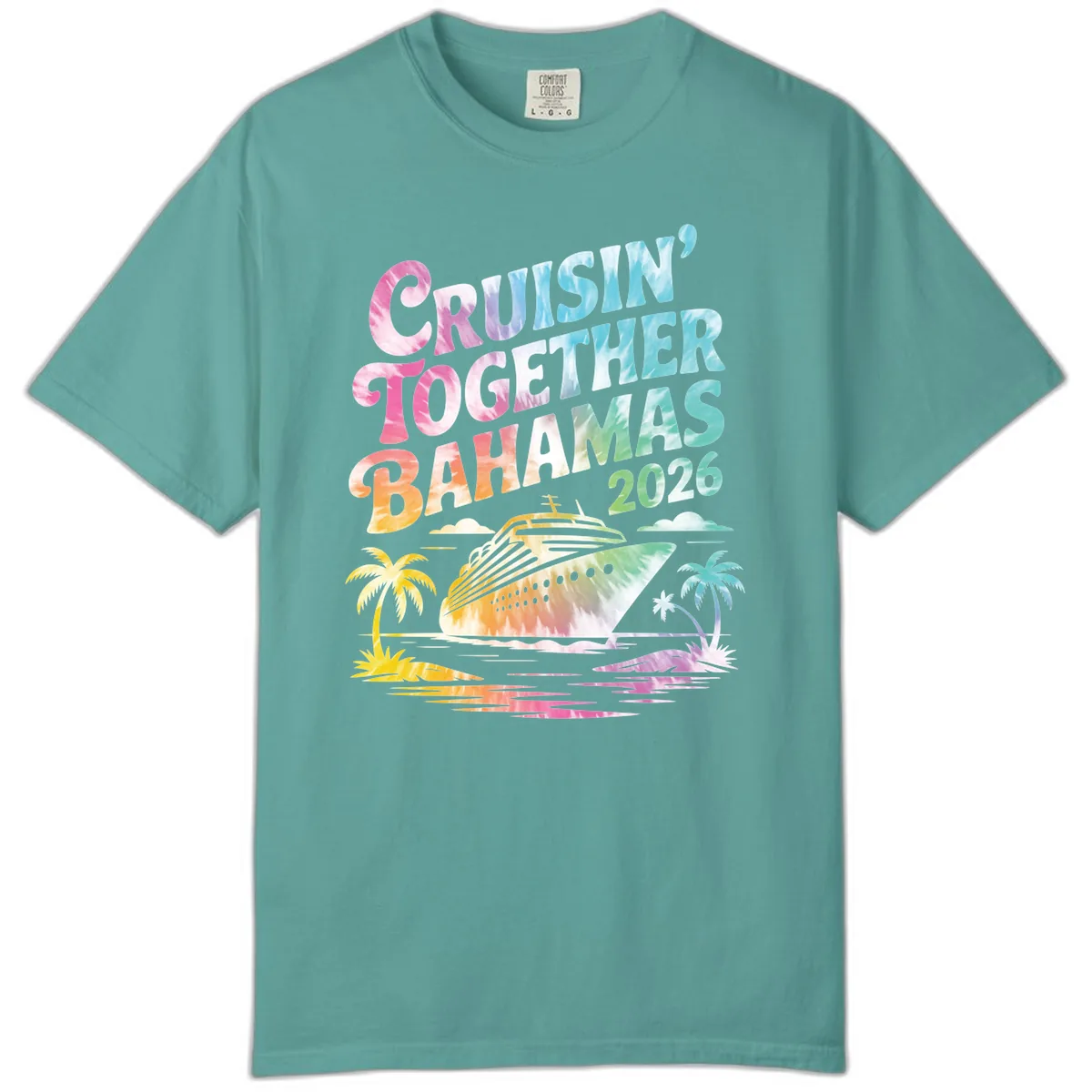 Cruisin' Together Bahamas 2026 Family Vacation Comfort Color in Seafoam