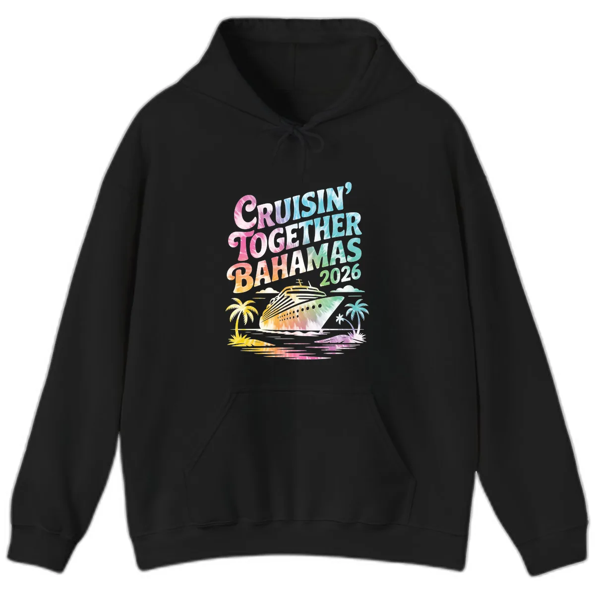 Cruisin' Together Bahamas 2026 Family Vacation Hoodie in Black
