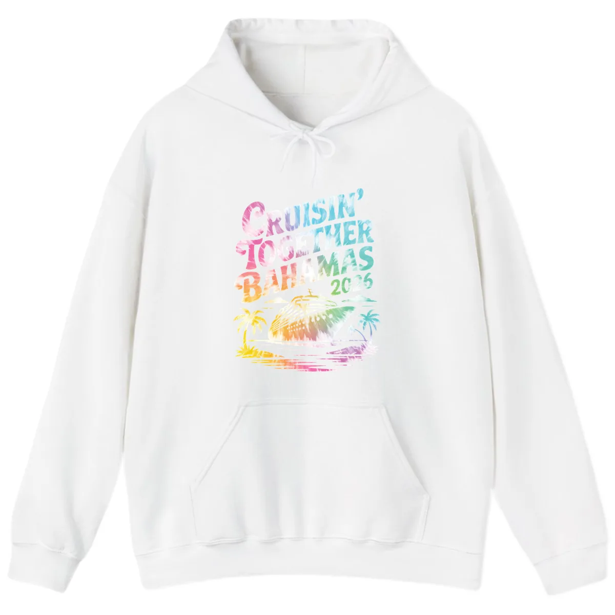 Cruisin' Together Bahamas 2026 Family Vacation Hoodie in White
