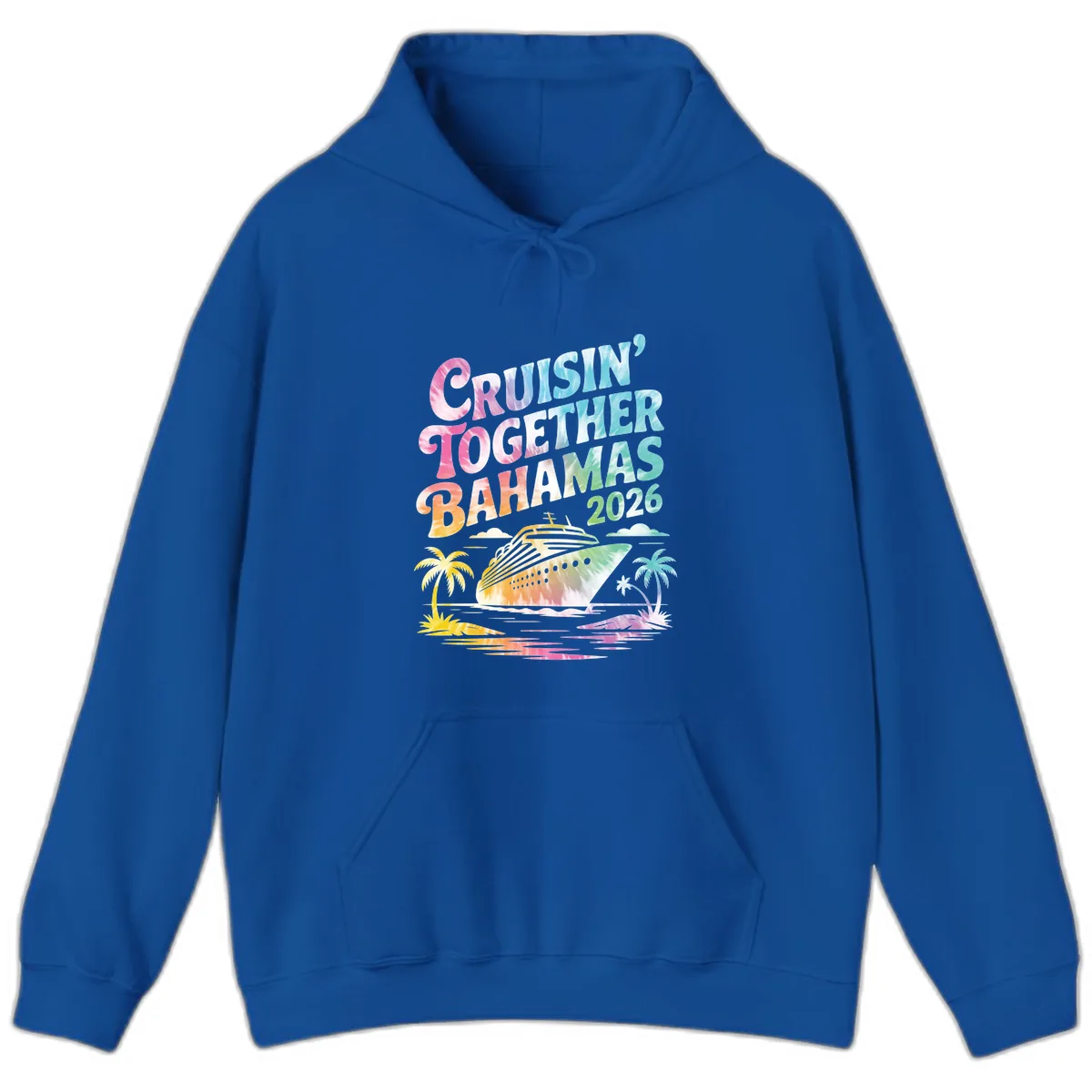 Cruisin' Together Bahamas 2026 Family Vacation Hoodie in Royal