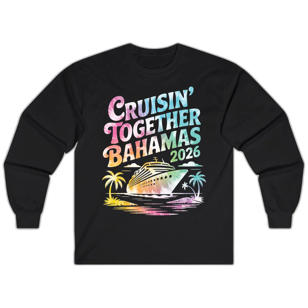 Cruisin' Together Bahamas 2026 Family Vacation Long Sleeve in Black