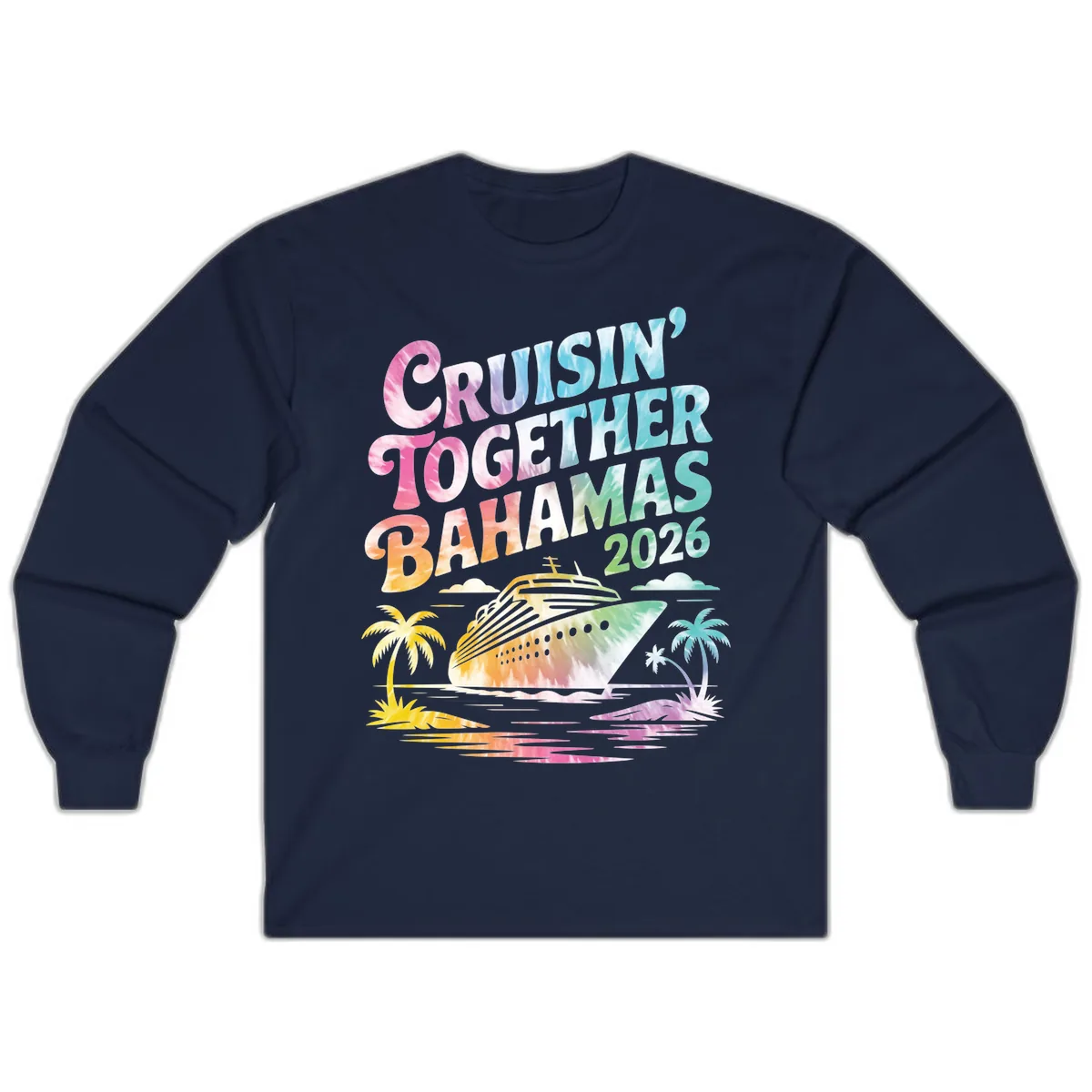 Cruisin' Together Bahamas 2026 Family Vacation Long Sleeve in Navy