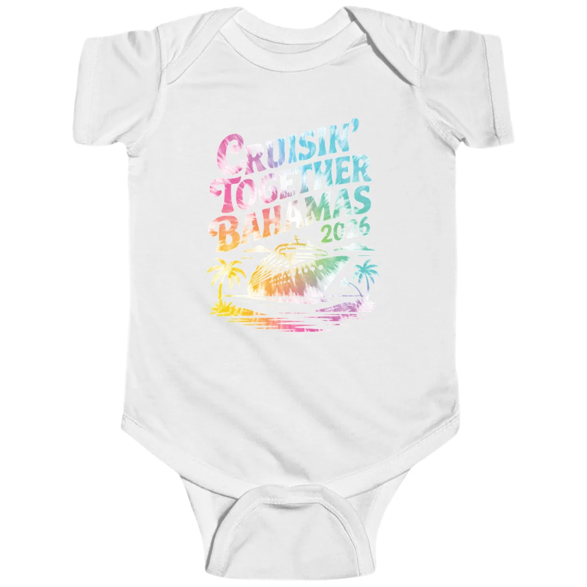 Cruisin' Together Bahamas 2026 Family Vacation Baby Onesie in White