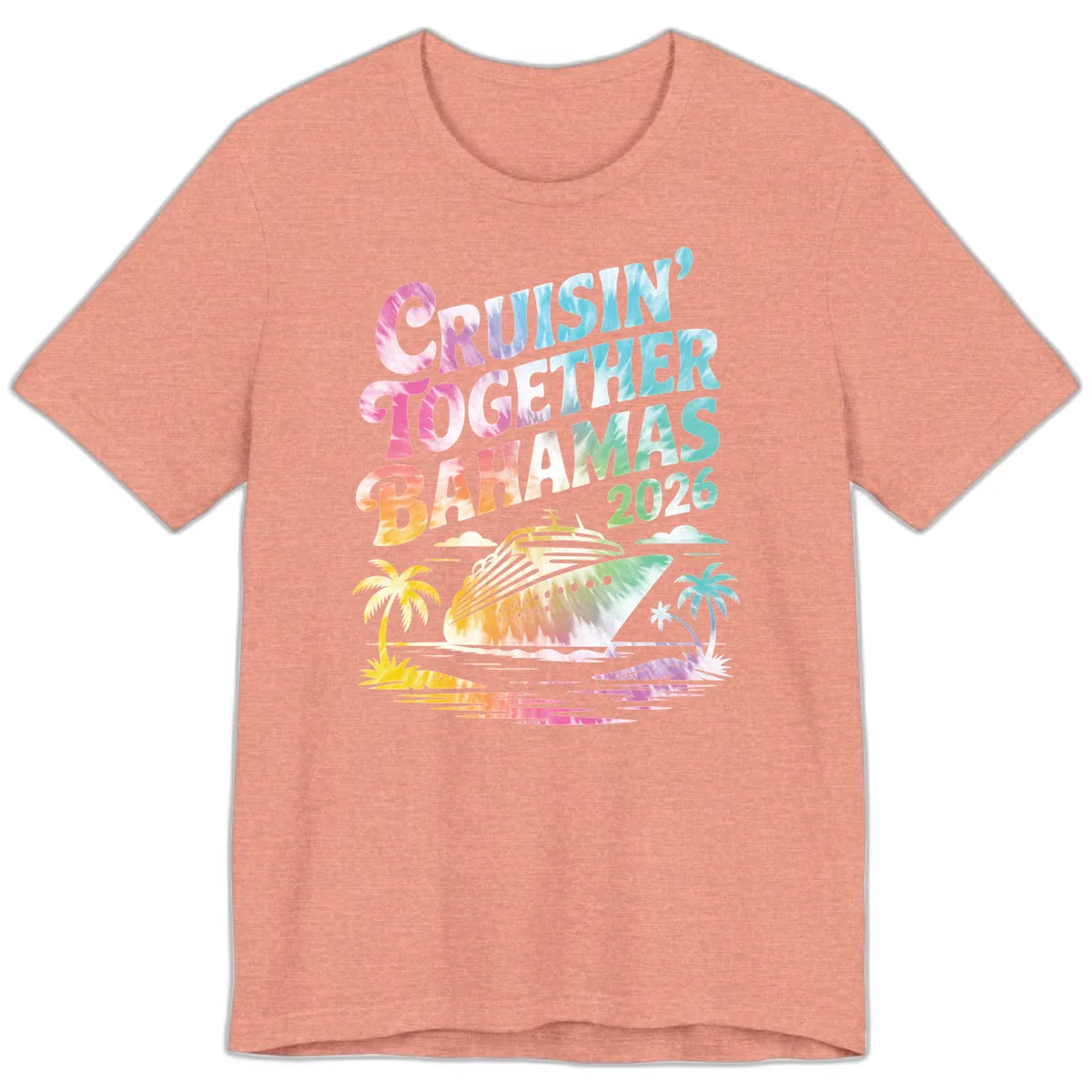 Cruisin' Together Bahamas 2026 Family Vacation Premium T-Shirt in Heather Sunset