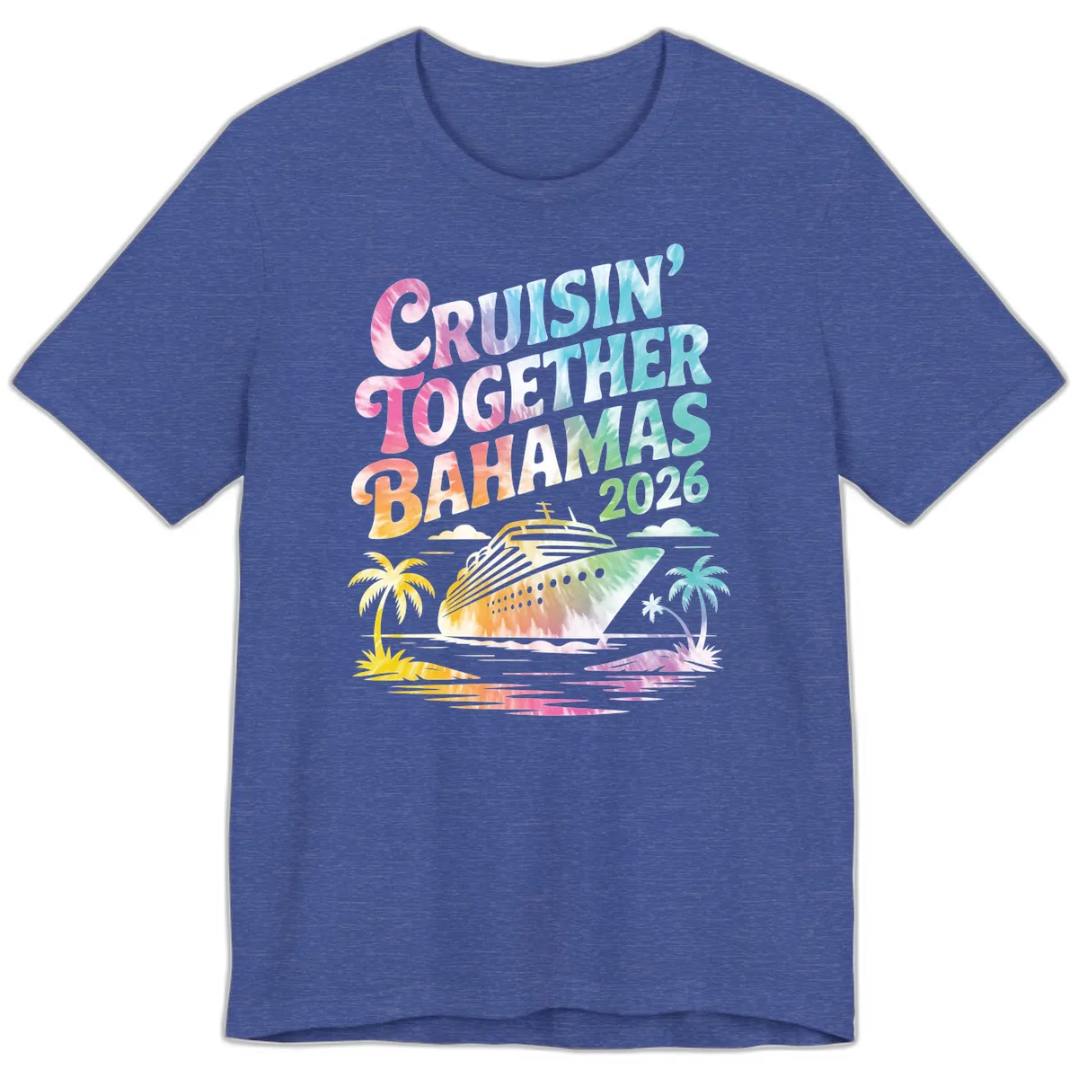 Cruisin' Together Bahamas 2026 Family Vacation Premium T-Shirt in Heather True Royal