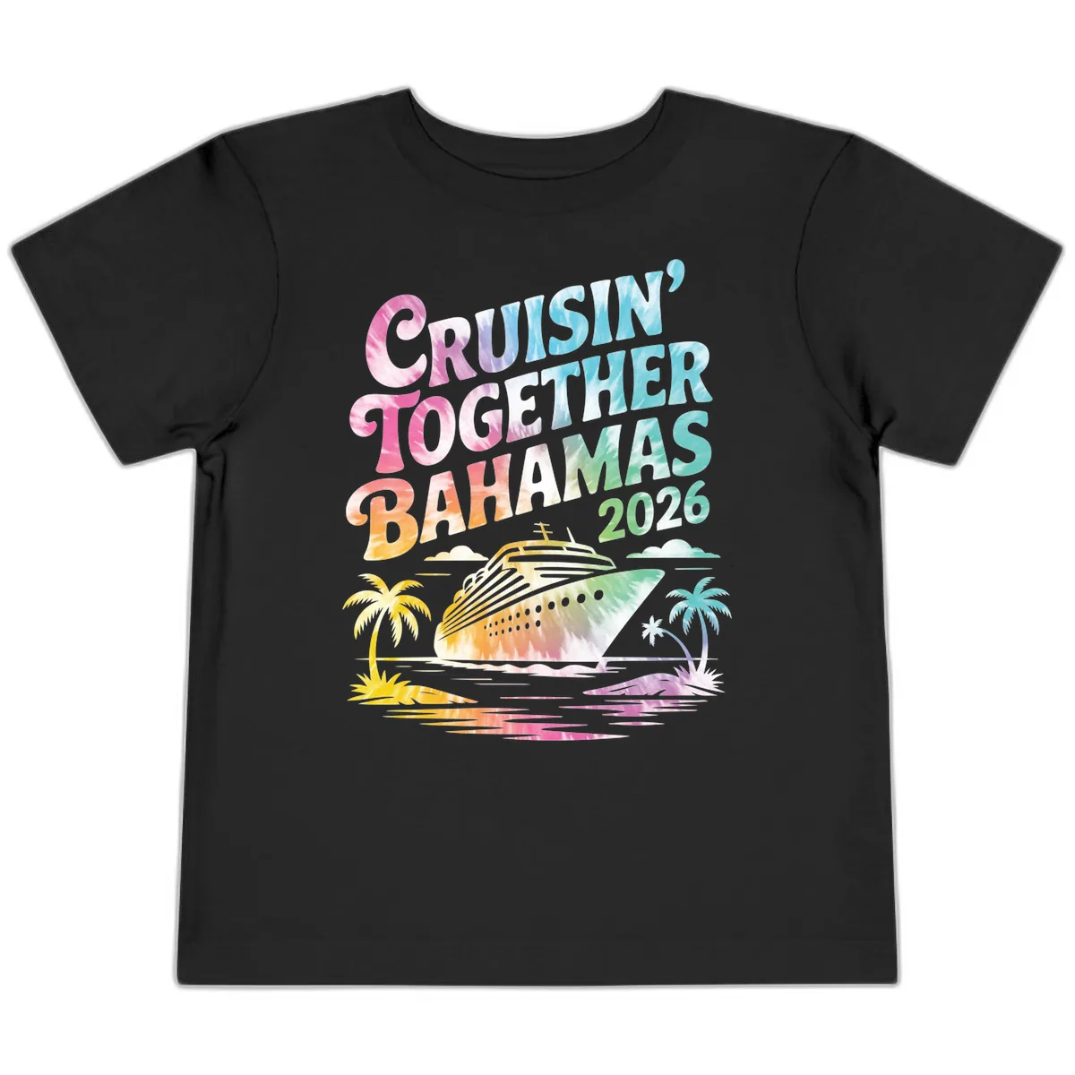 Cruisin' Together Bahamas 2026 Family Vacation Toddler T-Shirt in Black