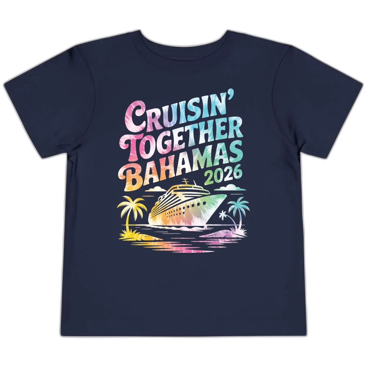 Cruisin' Together Bahamas 2026 Family Vacation Toddler T-Shirt in Navy