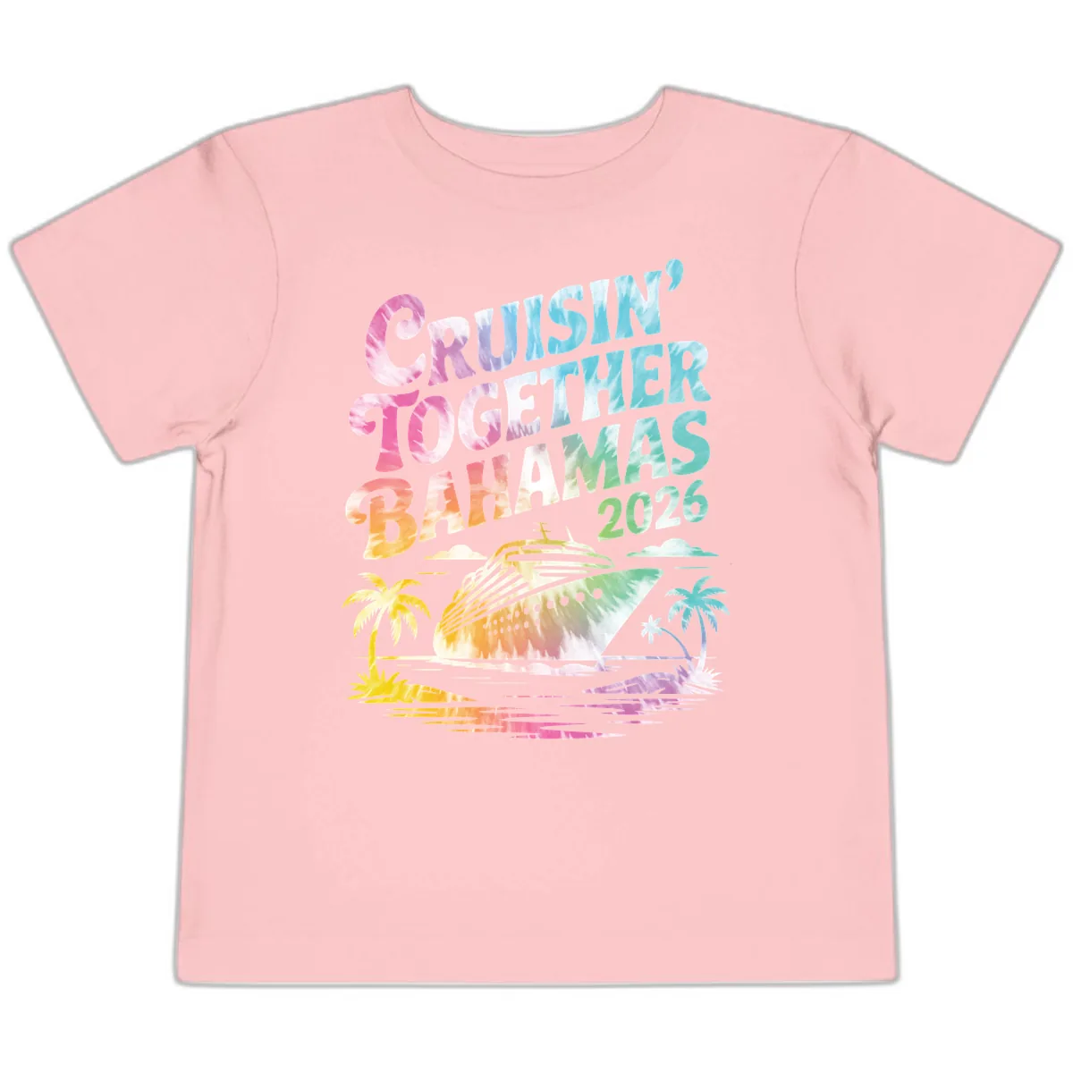 Cruisin' Together Bahamas 2026 Family Vacation Toddler T-Shirt in Pink