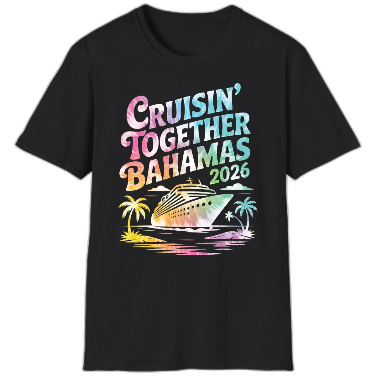 Cruisin' Together Bahamas 2026 Family Vacation T-Shirt in Black