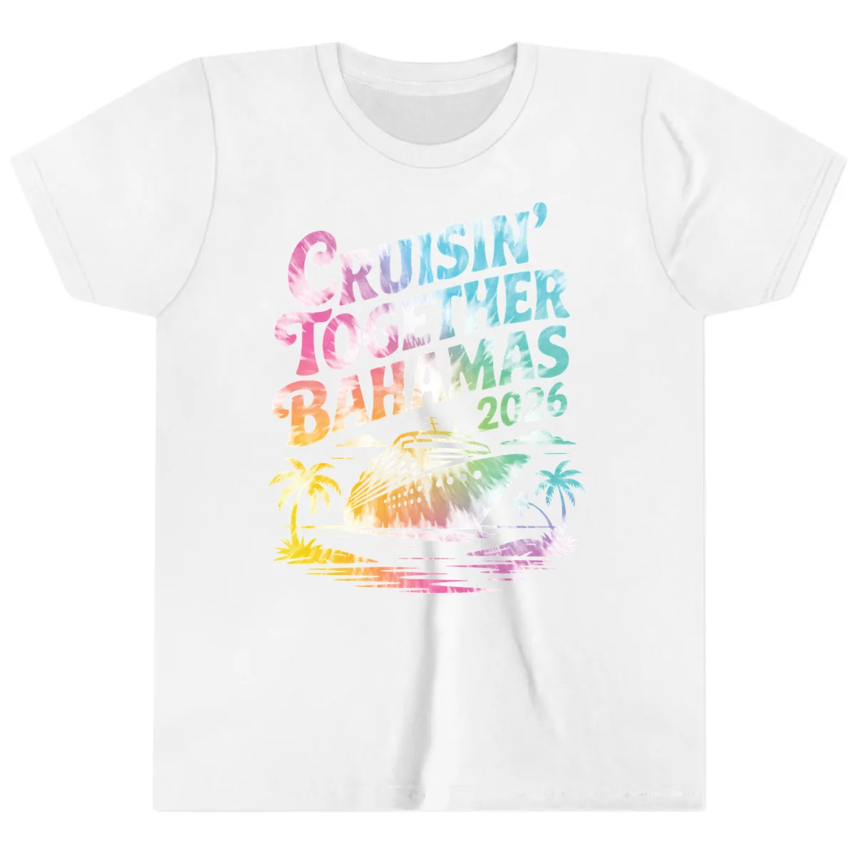 Cruisin' Together Bahamas 2026 Family Vacation Youth T-Shirt in White