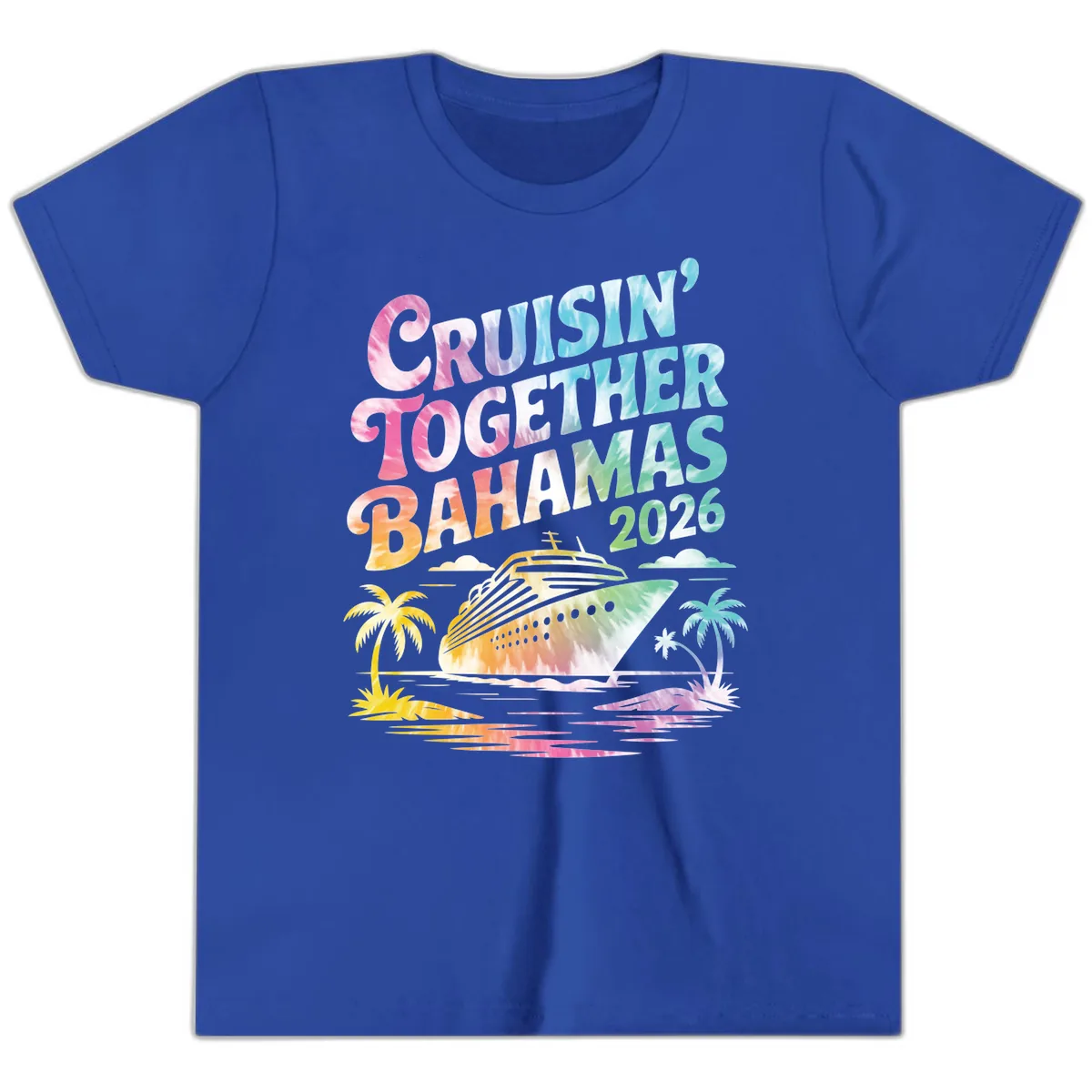 Cruisin' Together Bahamas 2026 Family Vacation Youth T-Shirt in True Royal