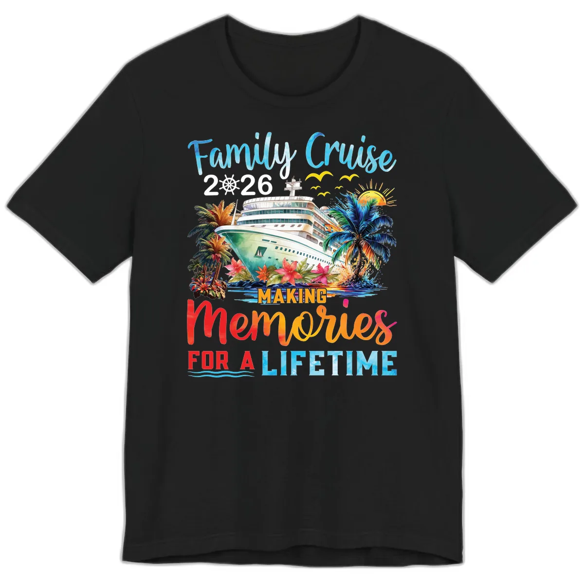 Family Cruise 2026 Making Memories for a Lifetime Premium T-Shirt in Black