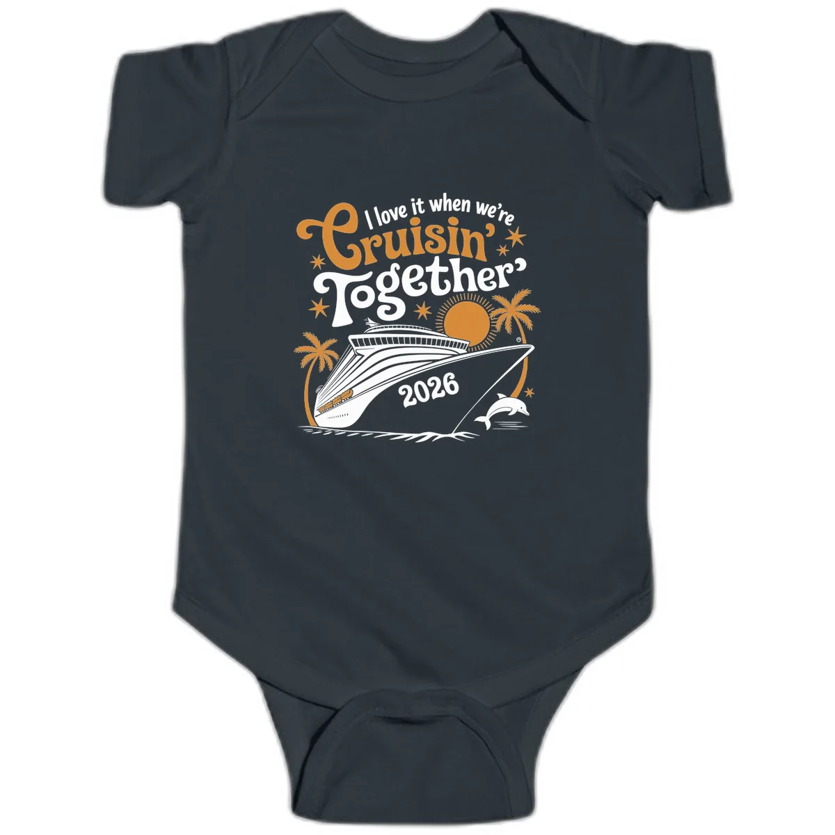I Love It When We're Cruisin' Together 2026 Baby Onesie in Black