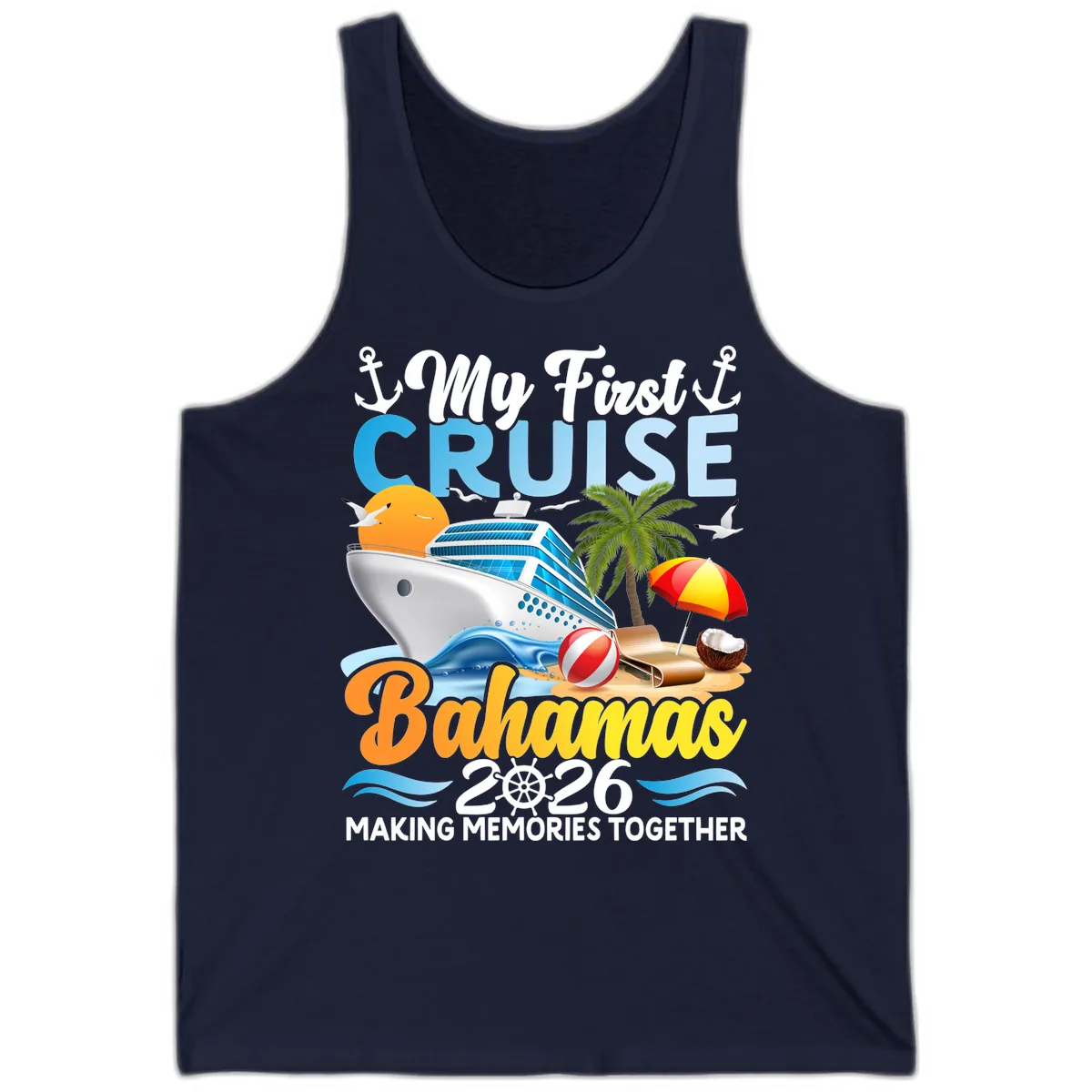 My First Cruise Bahamas 2026 Family Vacation Tank in Navy