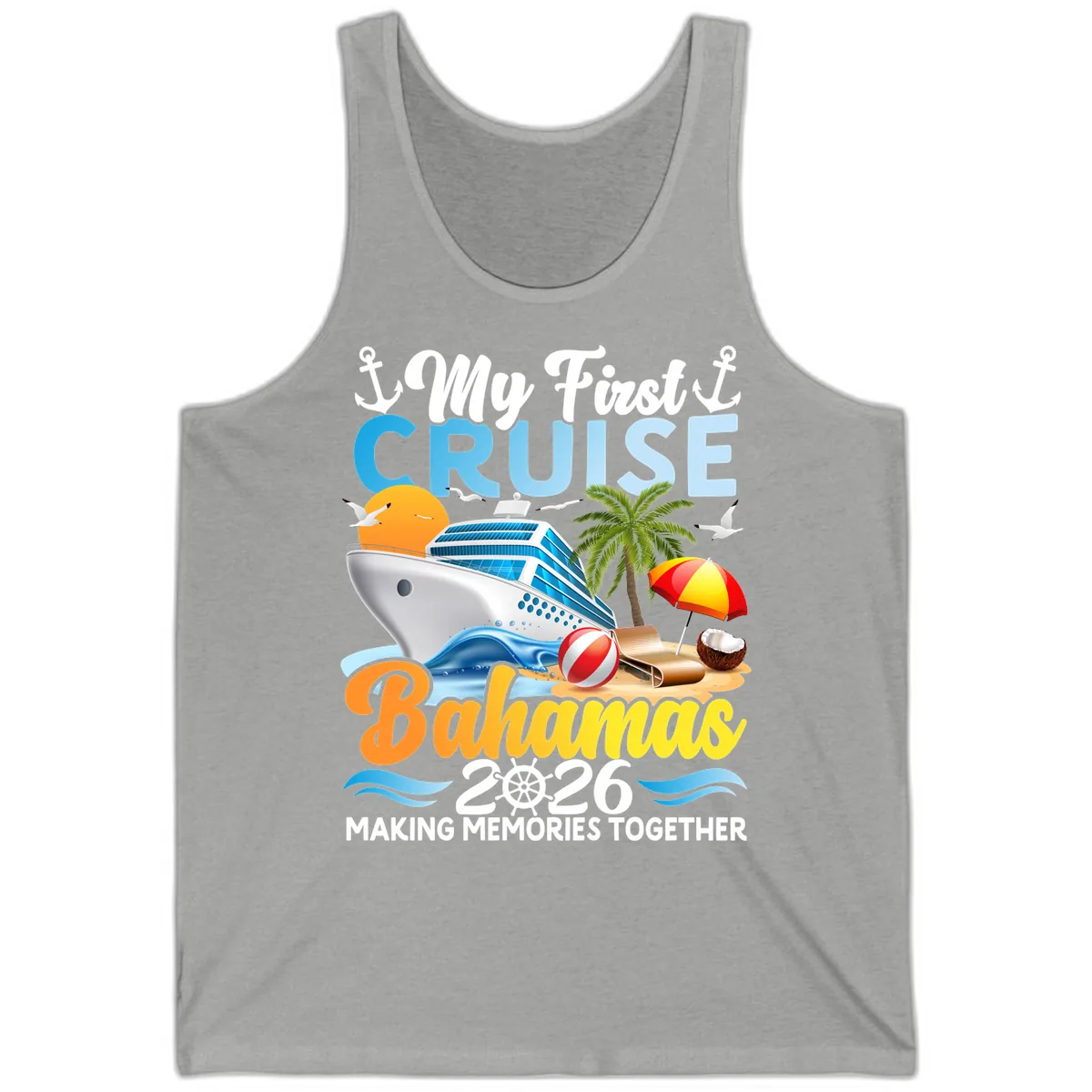My First Cruise Bahamas 2026 Family Vacation Tank in Athletic Heather