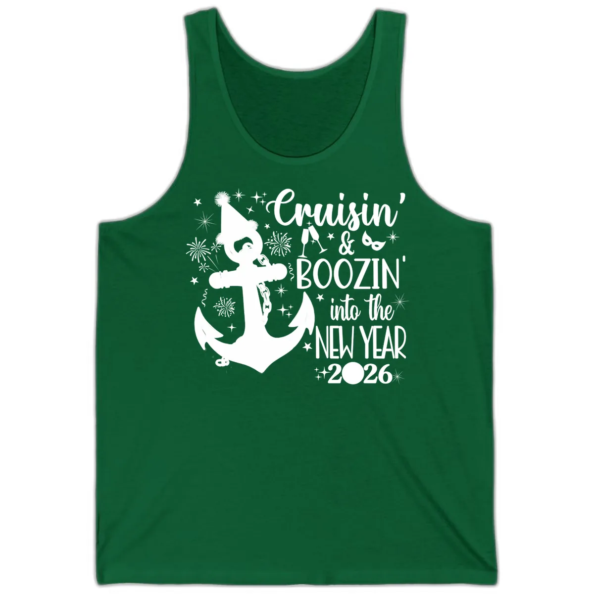 Cruisin' & Boozin' Into The New Year 2026 Cruise Vacation Tank in Kelly